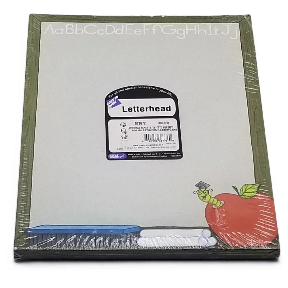 Great Papers Chalk It Up Letterhead 100 Sheets School Apple ABC NEW
